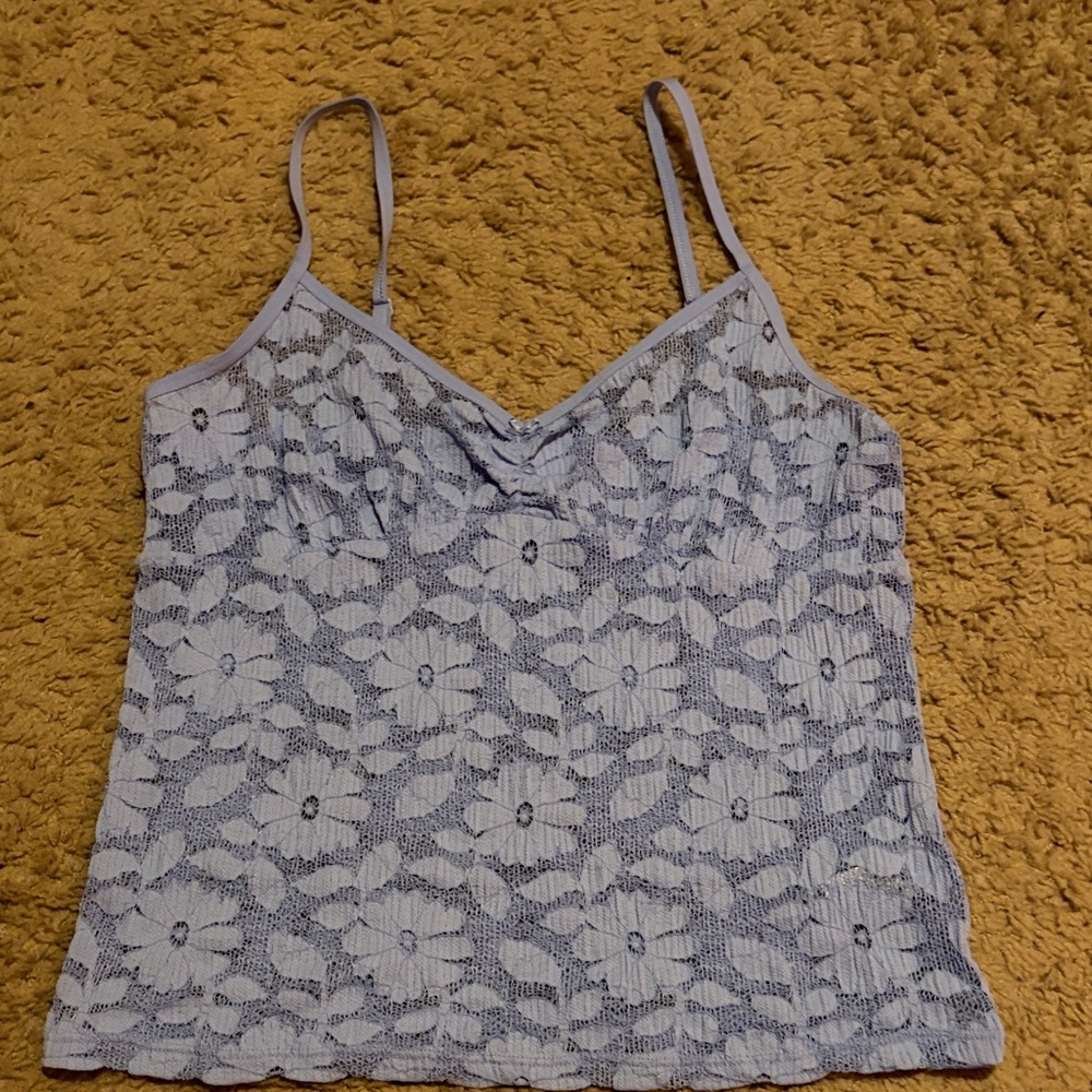 Aerie Blue Sheer Lace Cami
